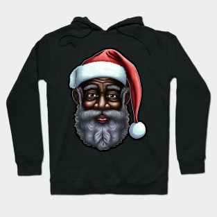 Black Santa, African American Santa Hoodie